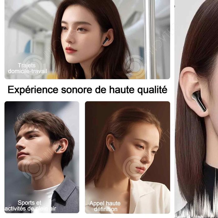 Auriculares inalámbricos Bluetooth INN con pantalla táctil LED a color inteligente, calidad de sonido Hi-Fi y sonido envolvente inmersivo.