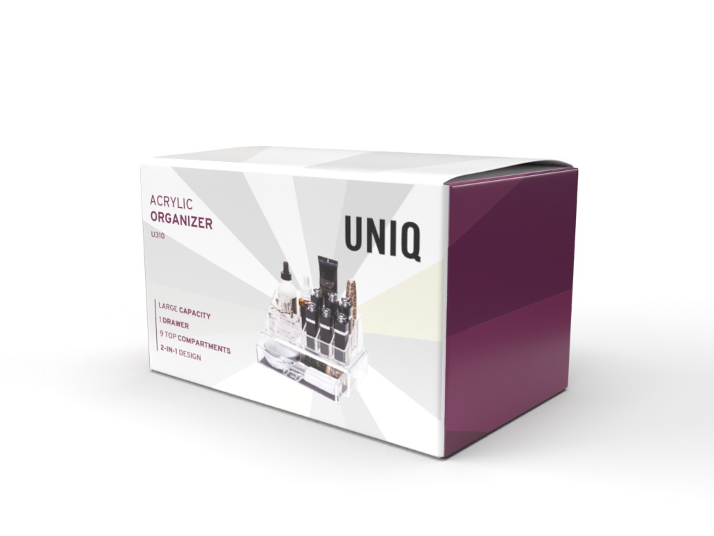 UNIQ Beautycase kosmētikas organizators ar atvilktni un 10 nodalījumiem – 1 gab.