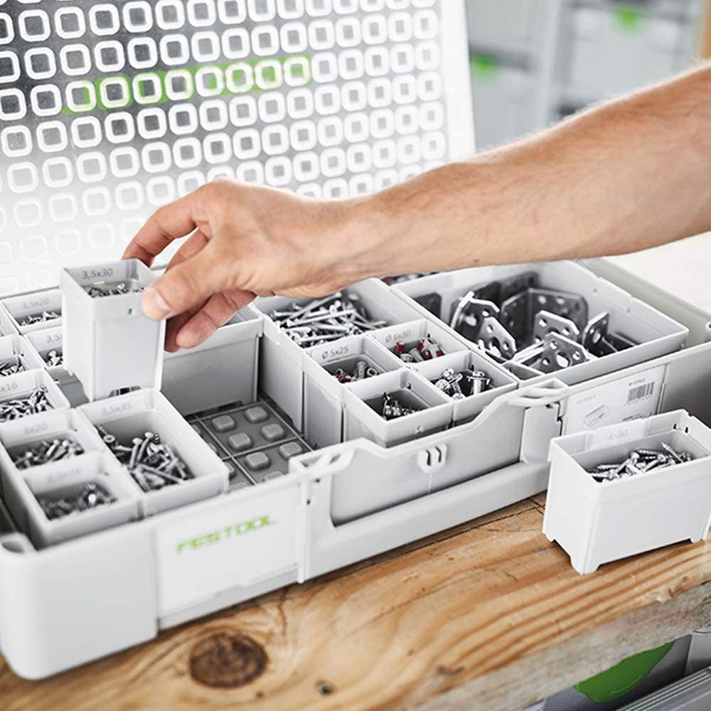 FESTOOL Systainer 3 -järjestelijä 89 mm x 396 mm, 22 lokeroa - keskikokoinen 204853