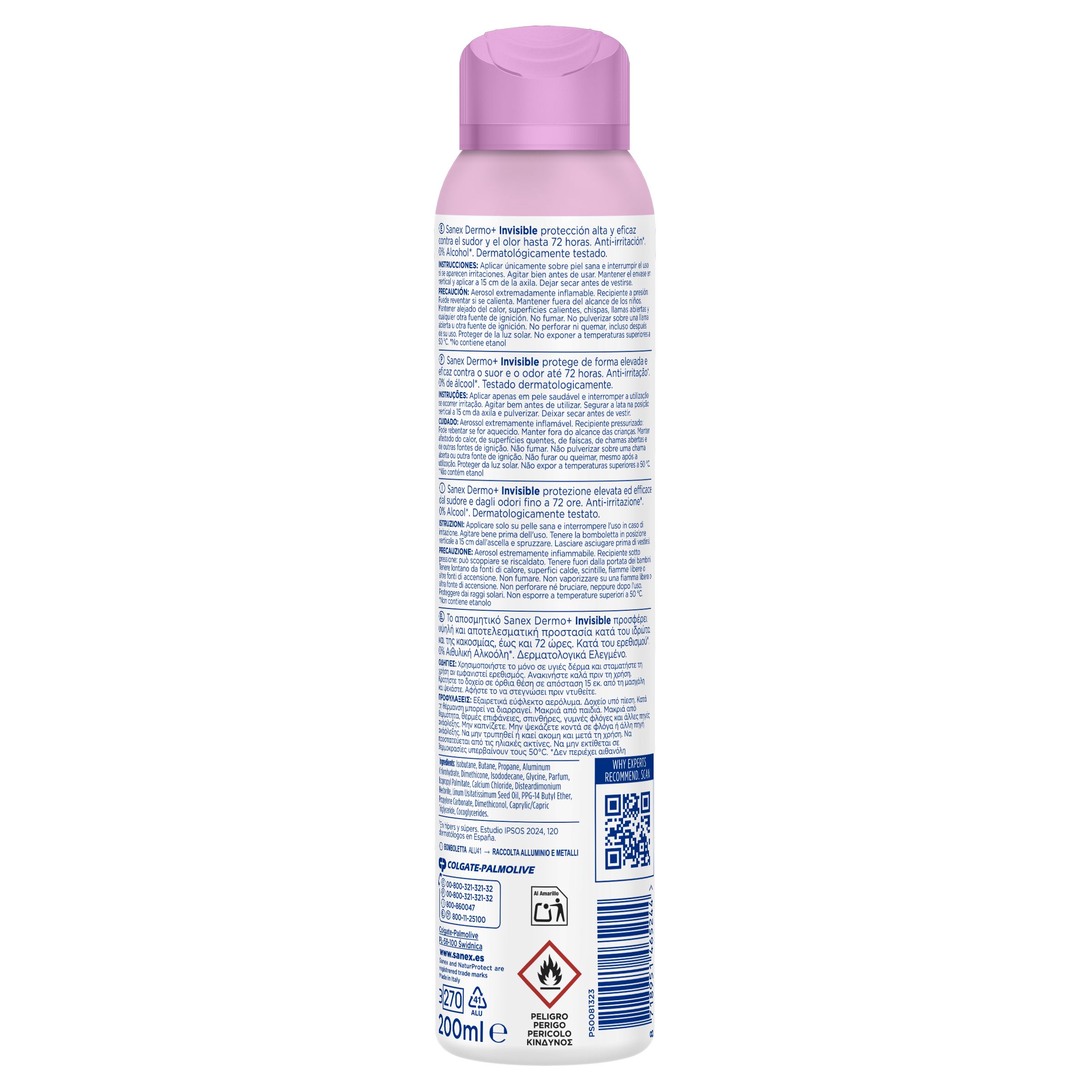 Deodorant v spreji Dermo Invisible Antiperspirant Protection 72h Deodorant v spreji