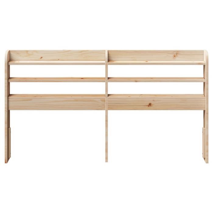 Cabecero vidaXL con estantes de 140 cm, madera maciza de pino, cabecero de madera, cabecero con almacenamiento, cabecero en 850950