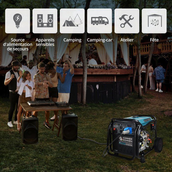 Generador inversor KS 8100iE ATSR, potencia máxima/nominal 8500W/8000W