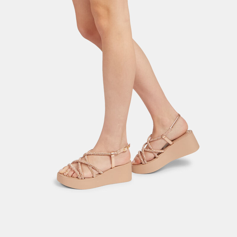 BATA dames sandaal met sleehak van 6 cm