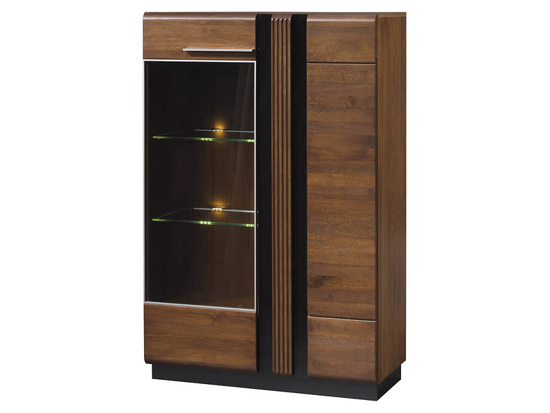 Witryna Porti-15 95 cm z 2 drzwiami dąb antyczny