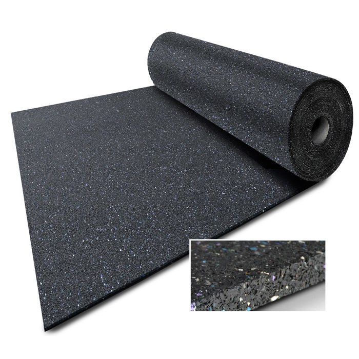 Tapis extérieur en caoutchouc, découpé sur mesure, 10 mm d'épaisseur 125 x 400 cm