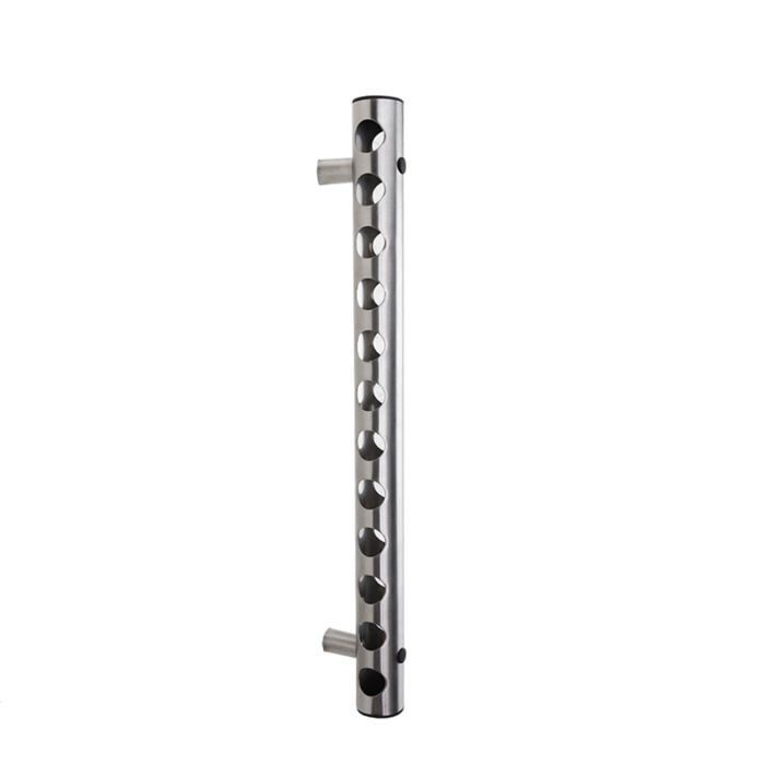 Portabottiglie, portabottiglie per 12 bottiglie, espositore da parete per bottiglie di vino, ripiani fissi in acciaio inox per vino