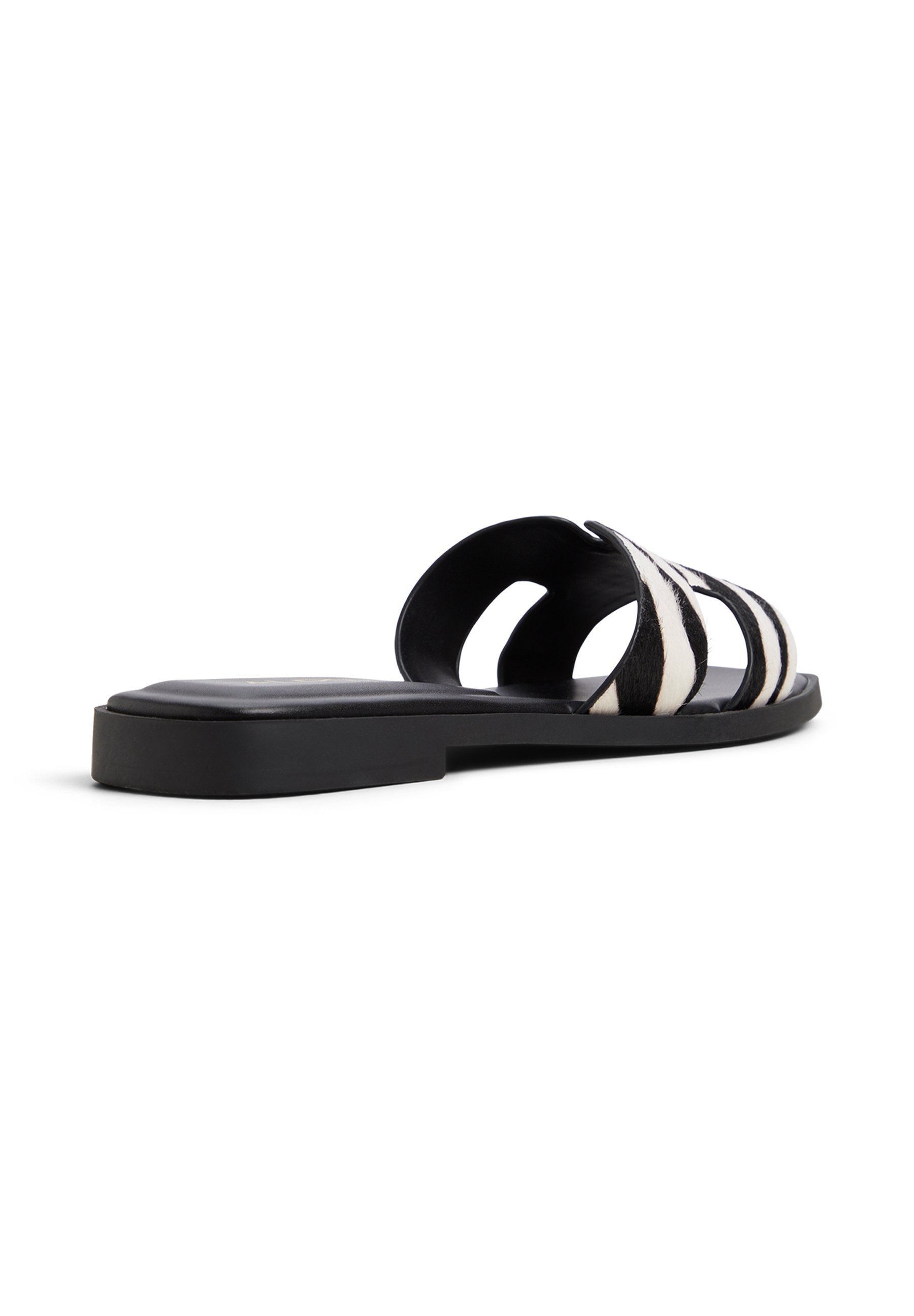 ALDO SLIDE - Muiltjes - wit/zwart