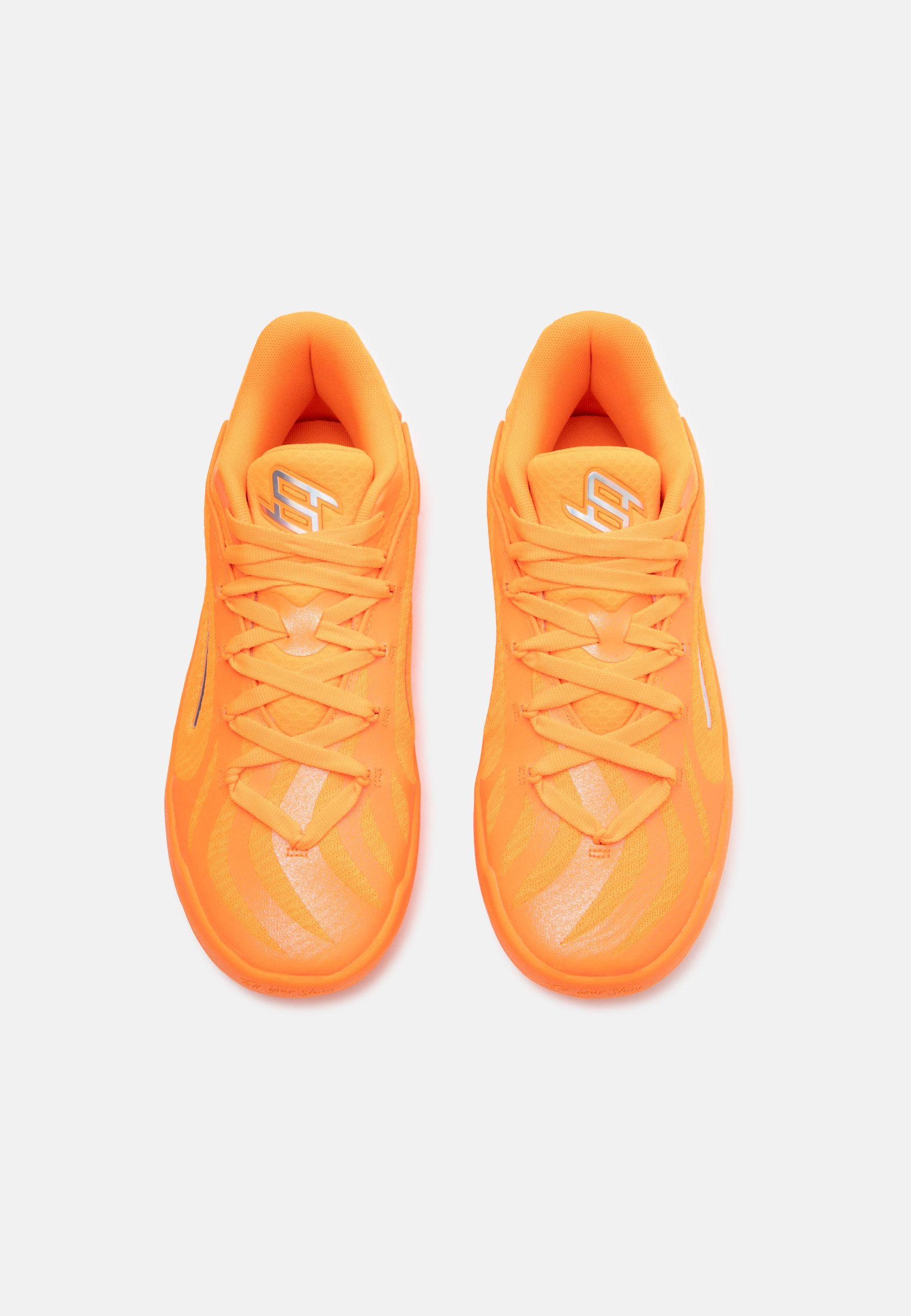 Puma STEWIE 4 FLAWLESS - Basketbalové boty - sun stream/fluorescenčně oranžová