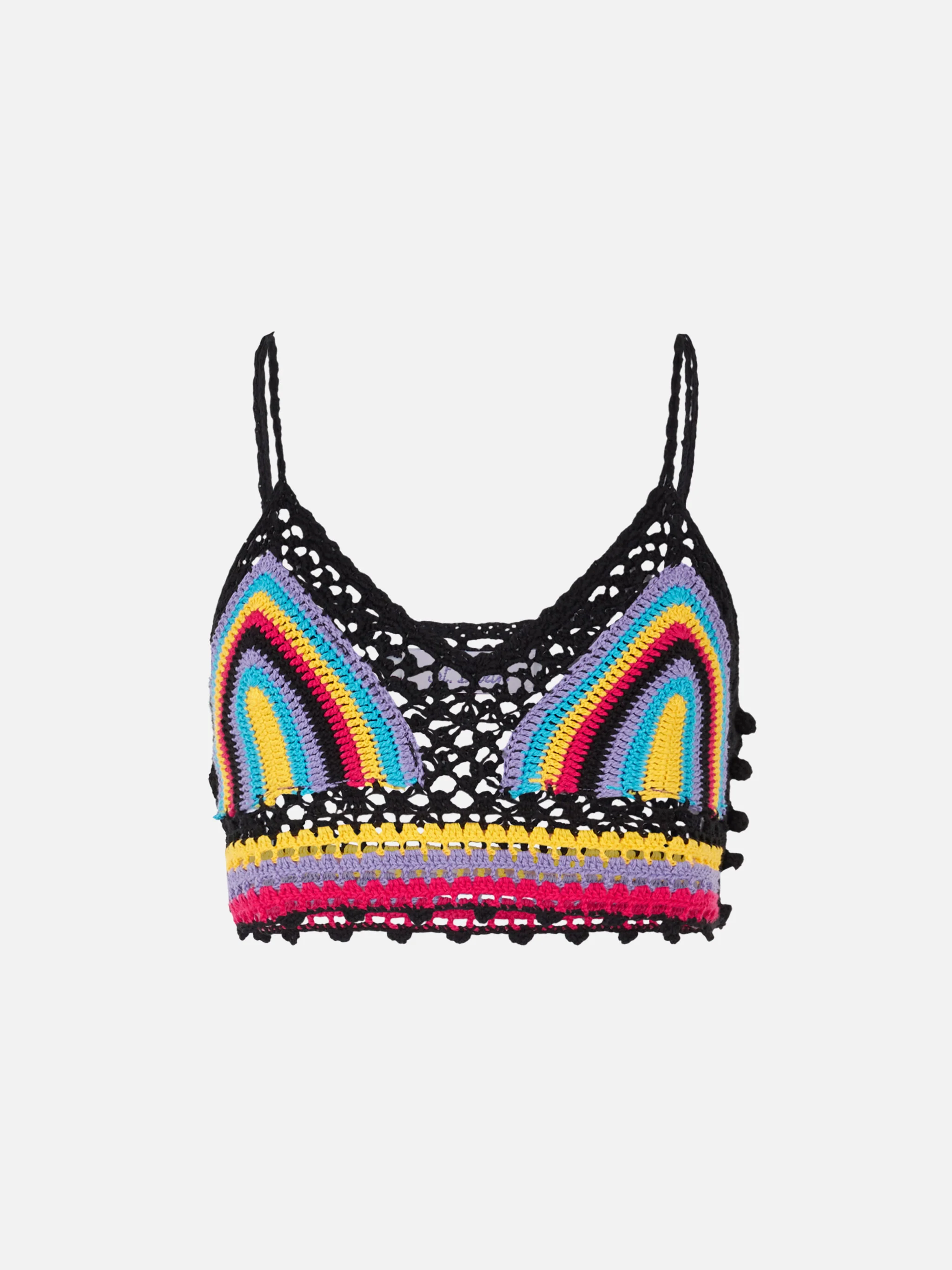 Multicolor gehaakte top
