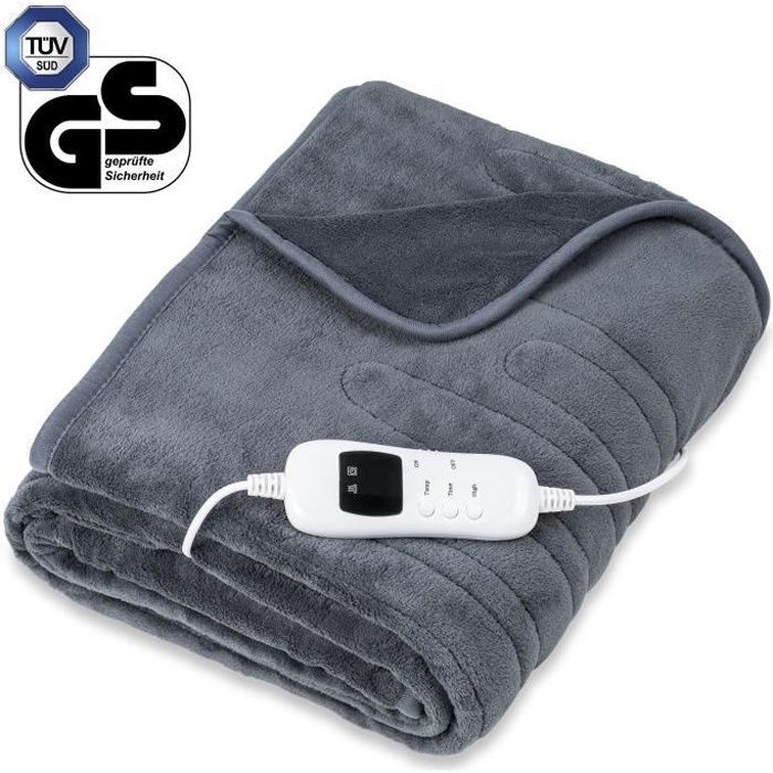 Scaldamaterasso Sinnlein 180x130 cm, certificato TÜV SÜD GS | Spegnimento automatico | Funzione timer | 9 livelli di temperatura