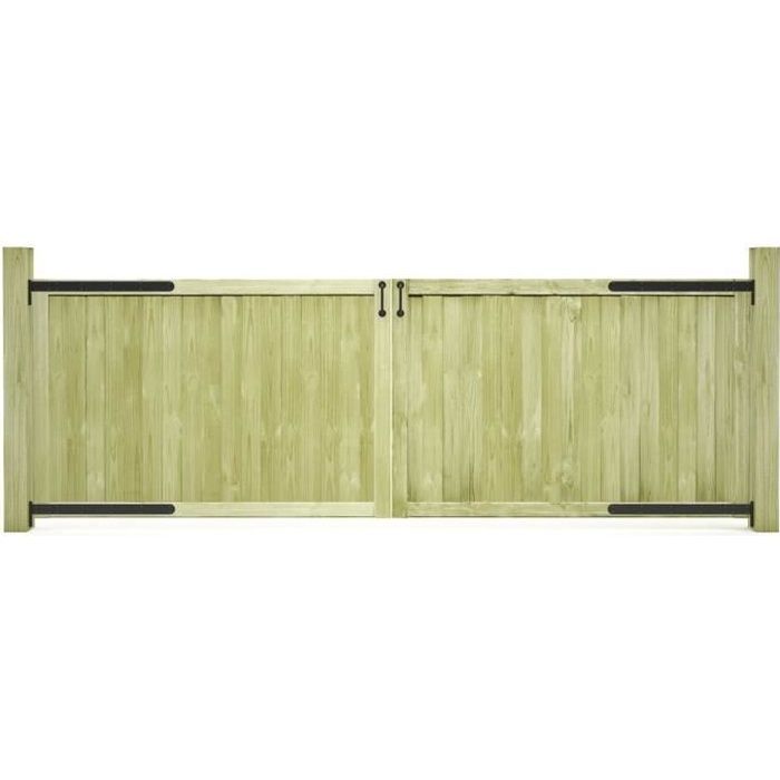 vidaXL Garden Gates 2 pcs Impregnated Pine Wood 300x100 cm 45339