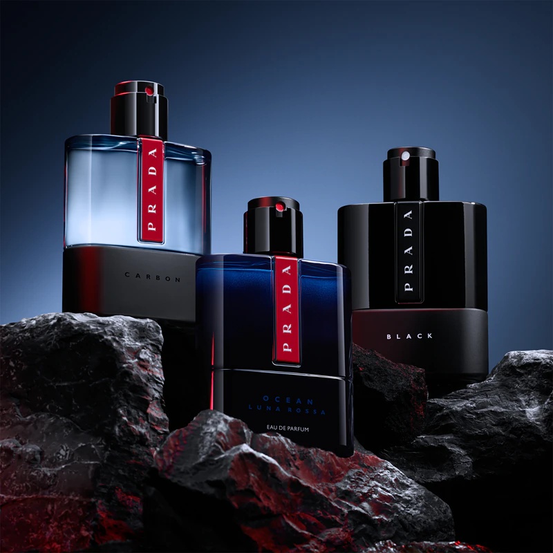 Steklenička parfumske vode Prada Luna Rossa Black za ponovno polnjenje za moške