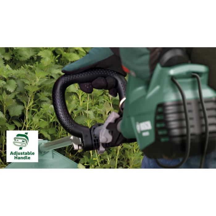 Desbrozadora Bosch AFS 23-37 (1000 W, incluye 3 hilos de 37 cm, 1 cuchilla y 1 correa para el hombro).