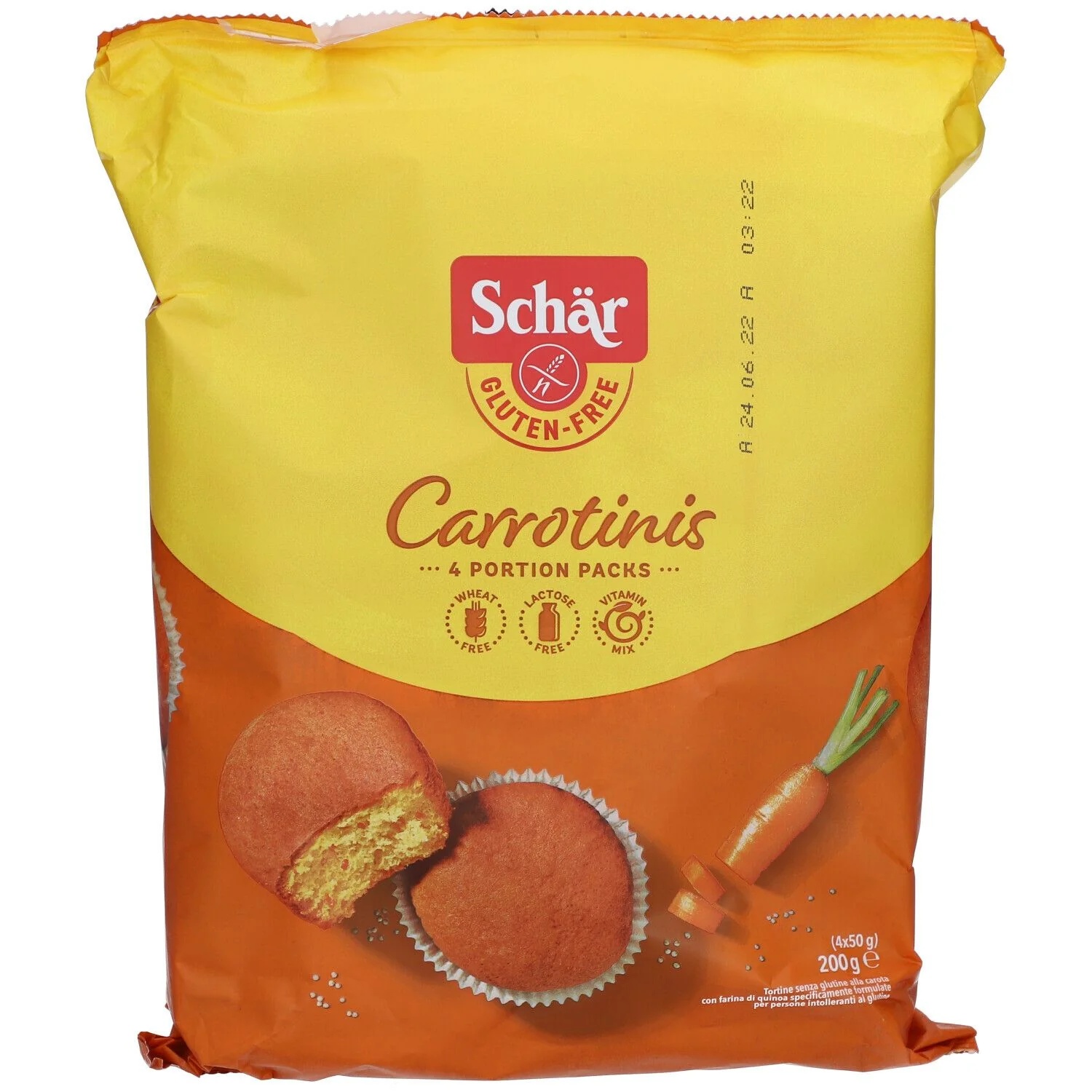SCHAR Schar Carrotinis Snacks sans gluten 4x50 g
