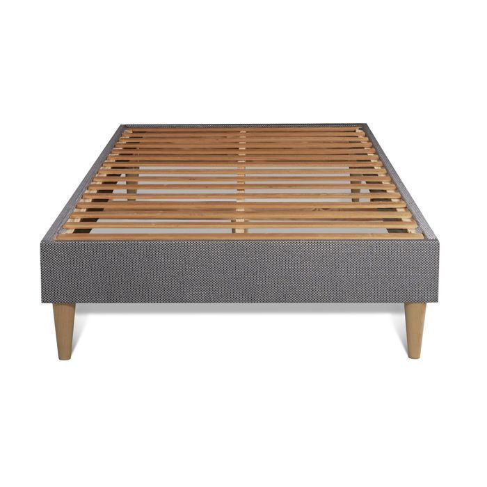 Conjunto de base e colchão de espuma viscoelástica Memo Plus 90x190cm - Firme - Cinza