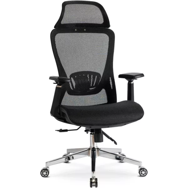 Fotel Biurowy Krzesło Obrotowe Ergonomiczny Gaming Regulowany Czarny LITOS
