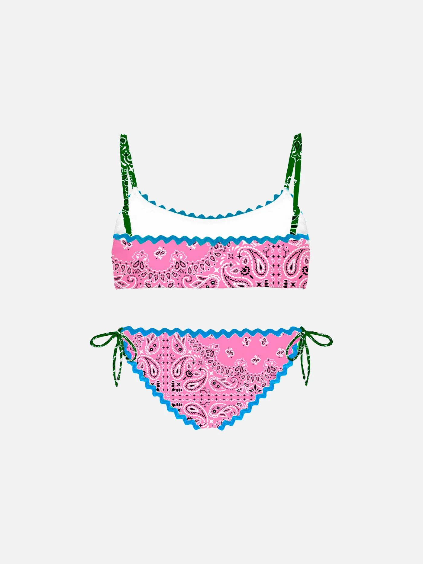 Djevojački bikini s bralette printom bandane