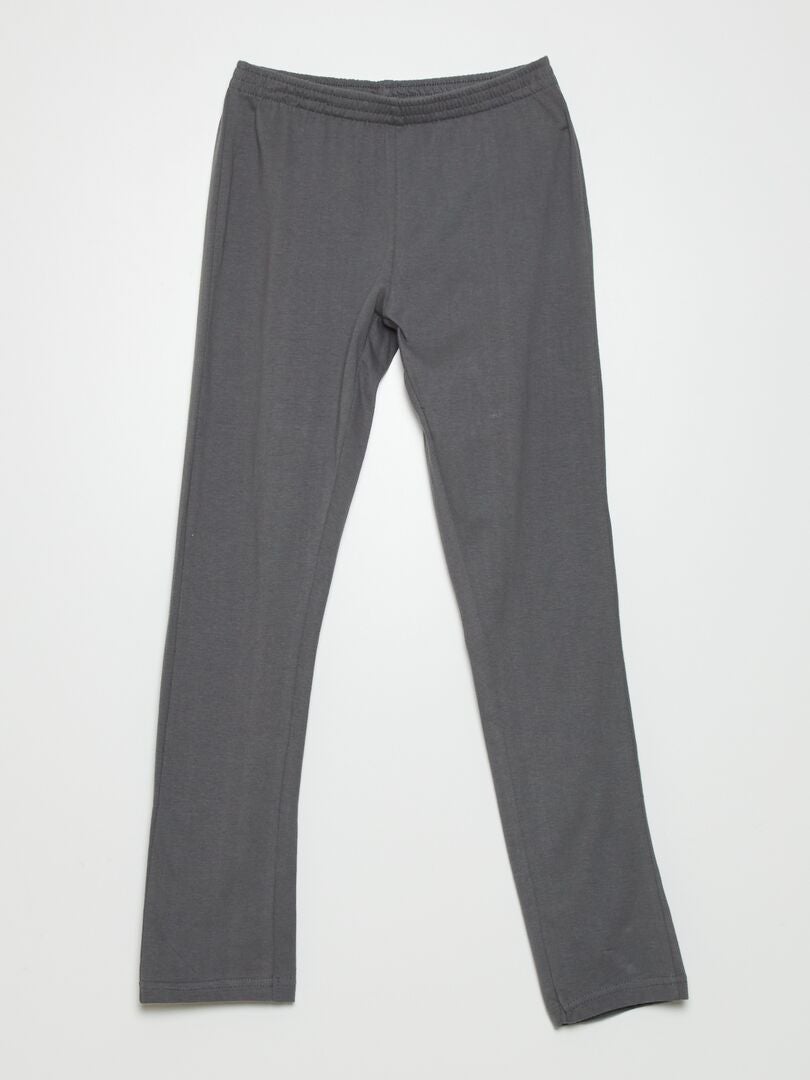 Pijama largo - Estilo caballero - 3 piezas - GRIS