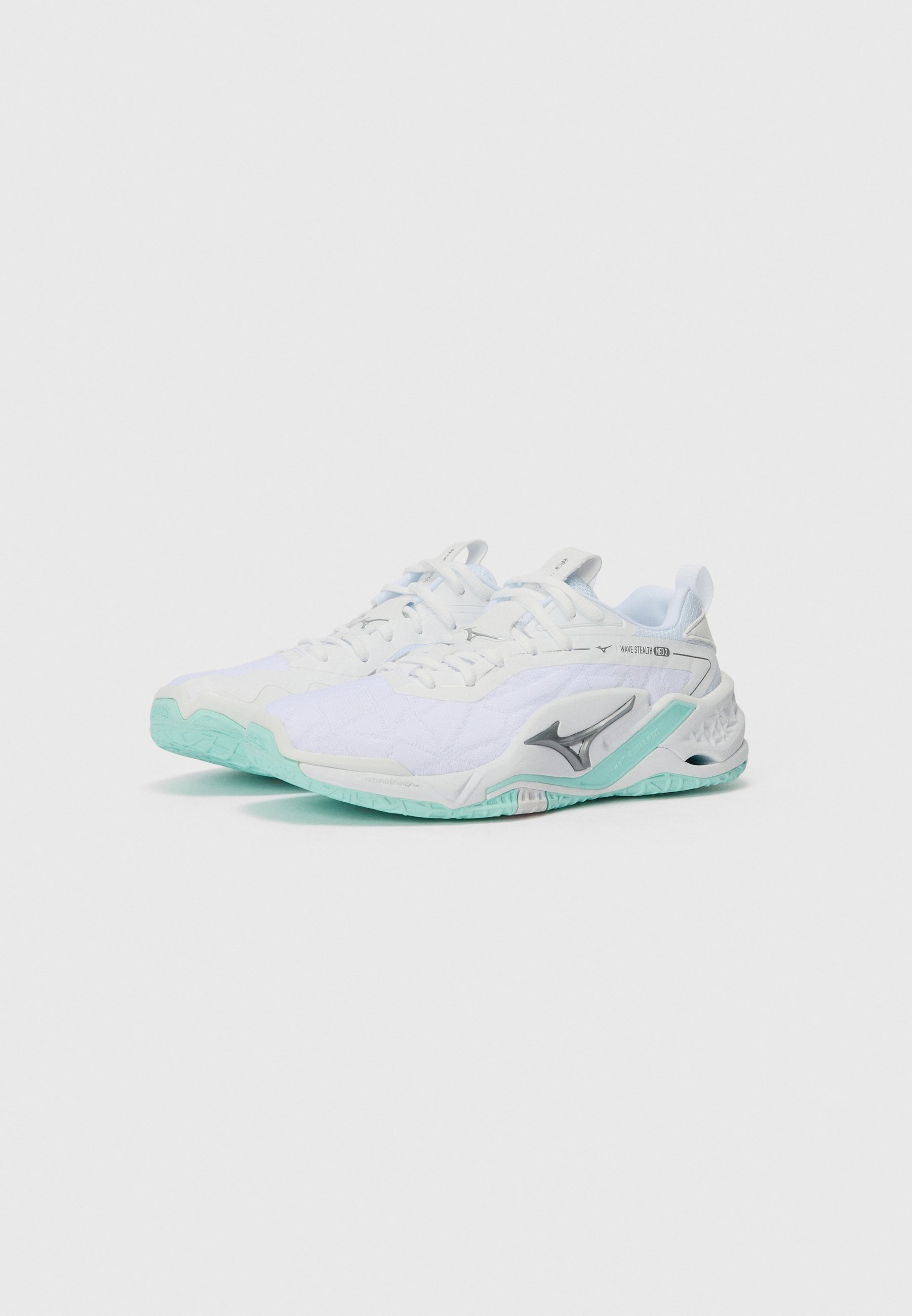 Mizuno WAVE STEALTH NEO 2 - Chaussures de handball - blanc/bleu
