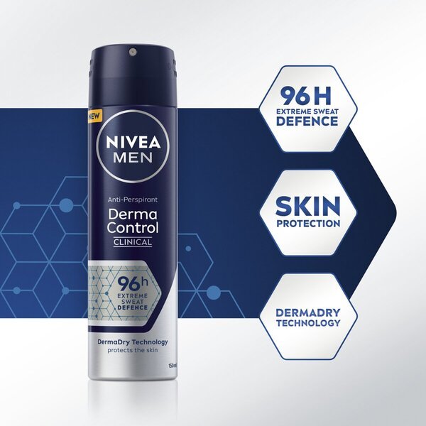 NIVEA Men Derma Dry Control antiperspirant sprej 150ml