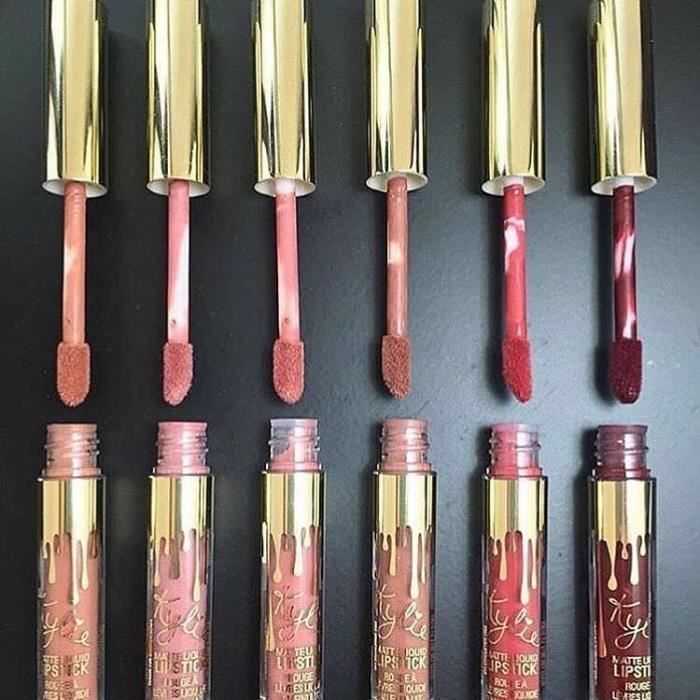 Kit de maquillaje KL de 6 piezas, brillo hidratante, lápiz labial, set de regalo de cosméticos, envío