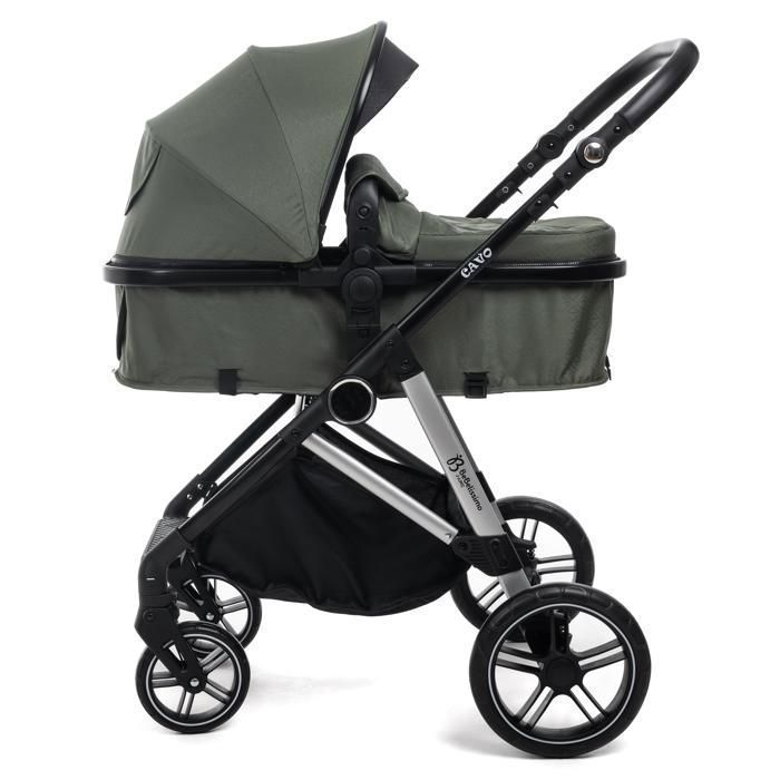 BEBELISSIMO – 3-in-1-Reisesystem – CAVO 0+ Autositz – Babywanne – Ab Geburt – Bis 22 kg – Grün