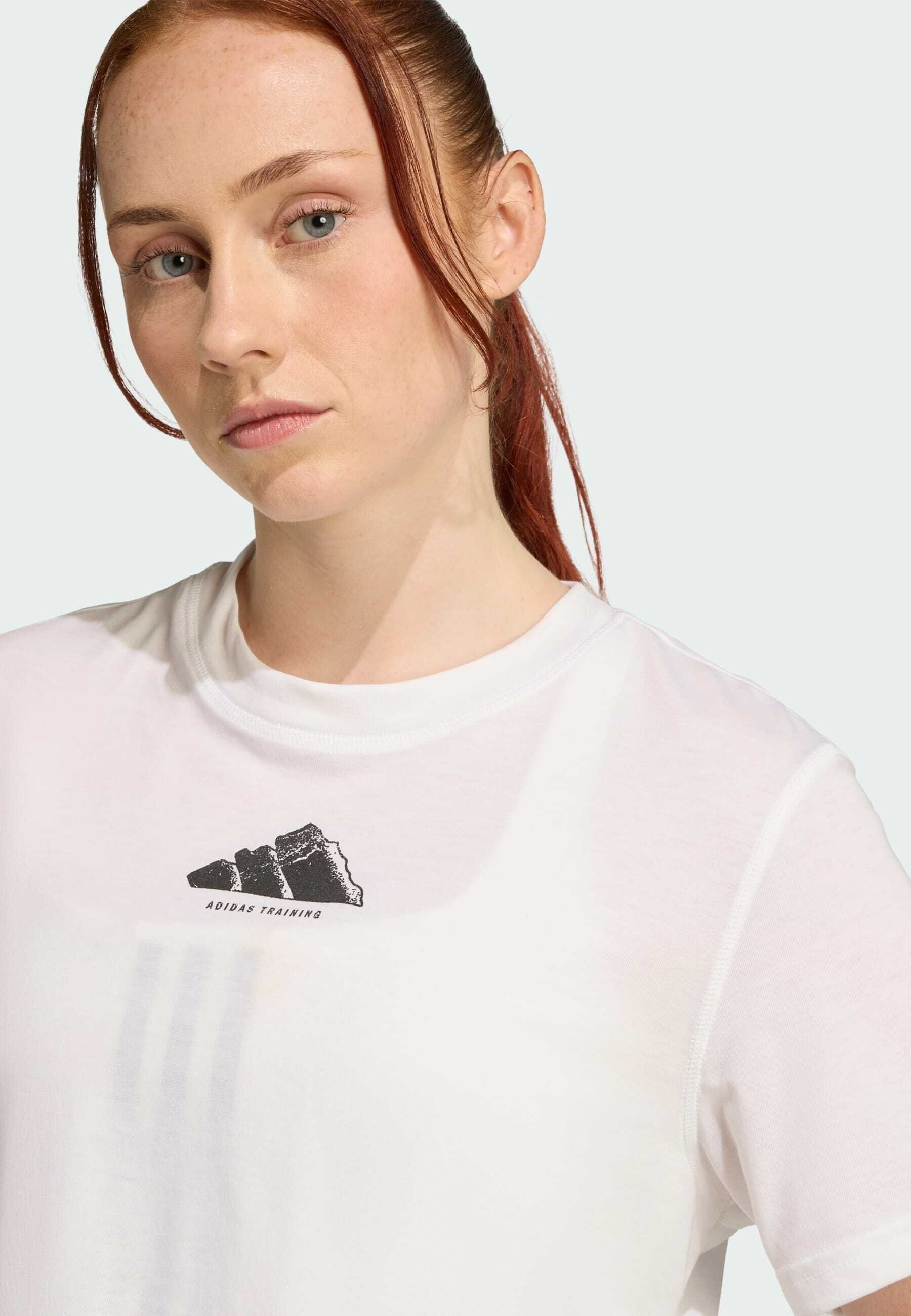 adidas Performance CLIMACOOL VINTAGE TRAINING GRAPHIC - T-shirt met print - wit