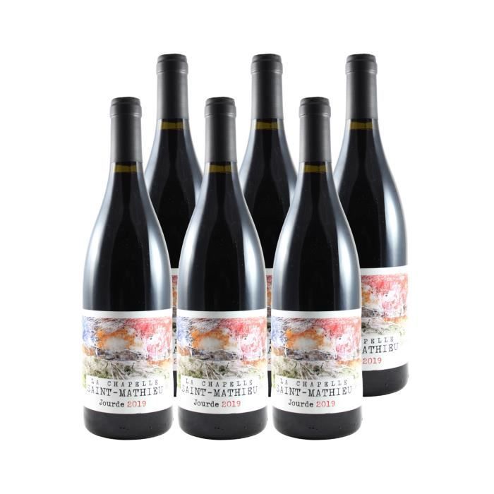 Cuvée Jourde Rouge 2019 - Bio - Lot de 6x75cl - La Chapelle Saint Mathieu - Vin Rouge du Languedoc - Roussillon - Appellation VDF