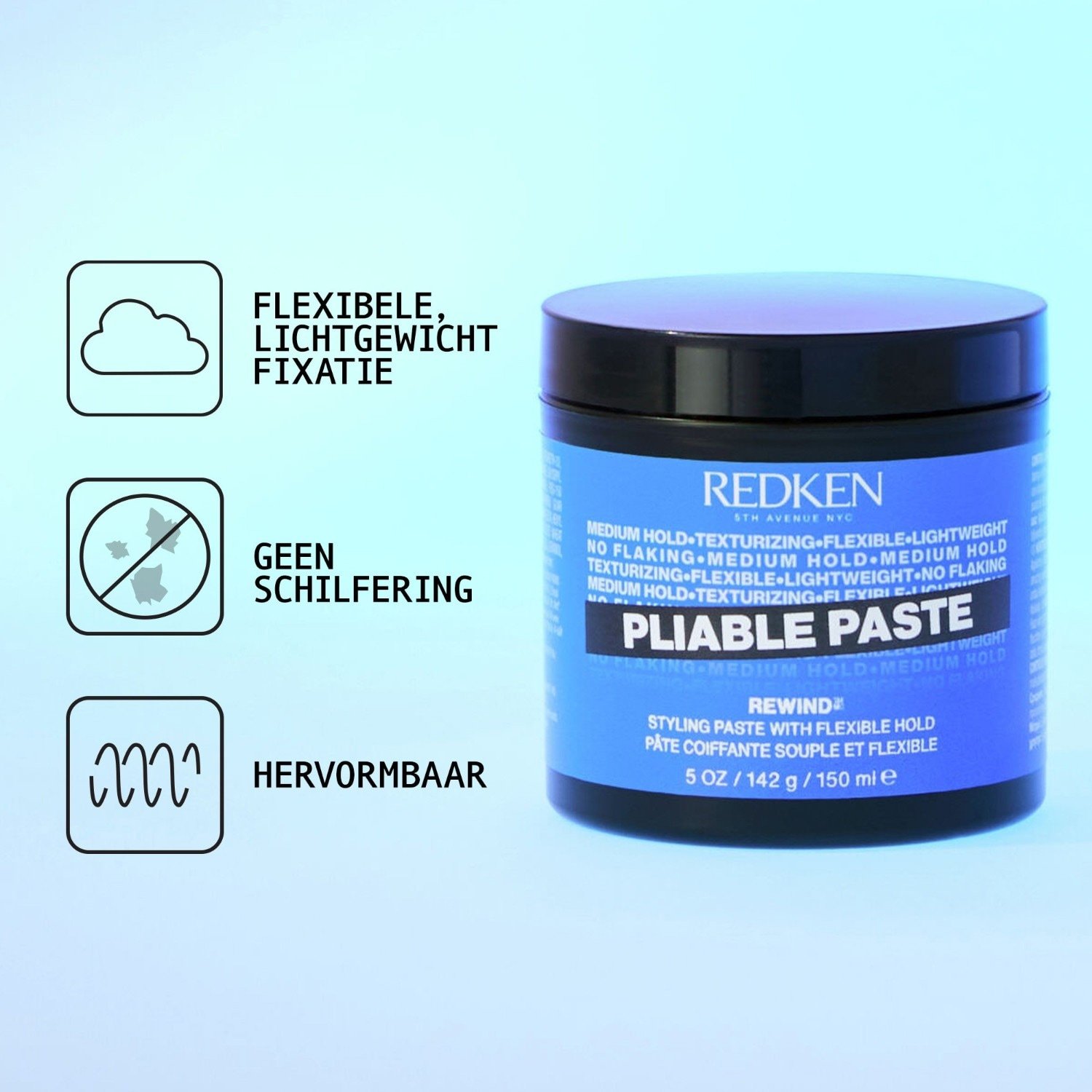 Redken plaukų gelis, formuojama pasta - 150 ml