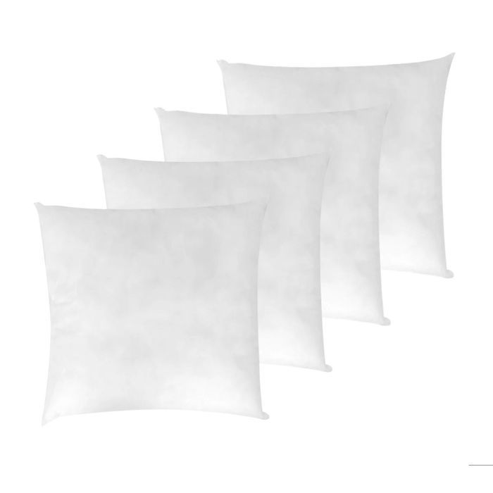 LNT - Conjunto de 4 almofadas de enchimento 45x45cm, super macias, para sofá, com capa e enchimento branco.
