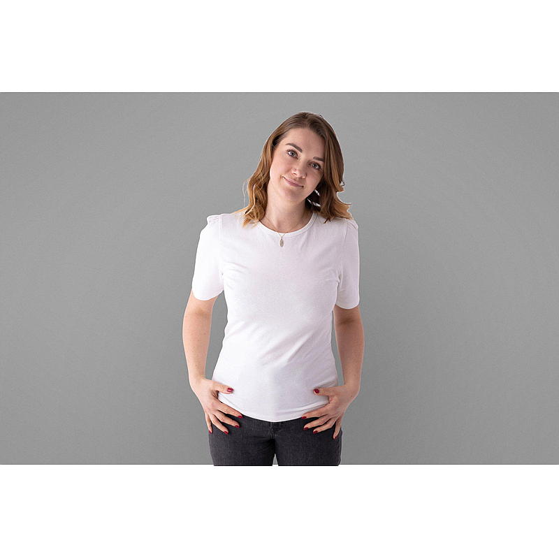 T-shirt maat S-XXL wit Basic