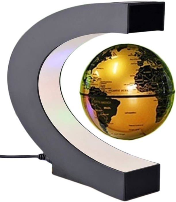 Globo magnético flutuante iluminado com LED para decoração de casa e escritório PZCC