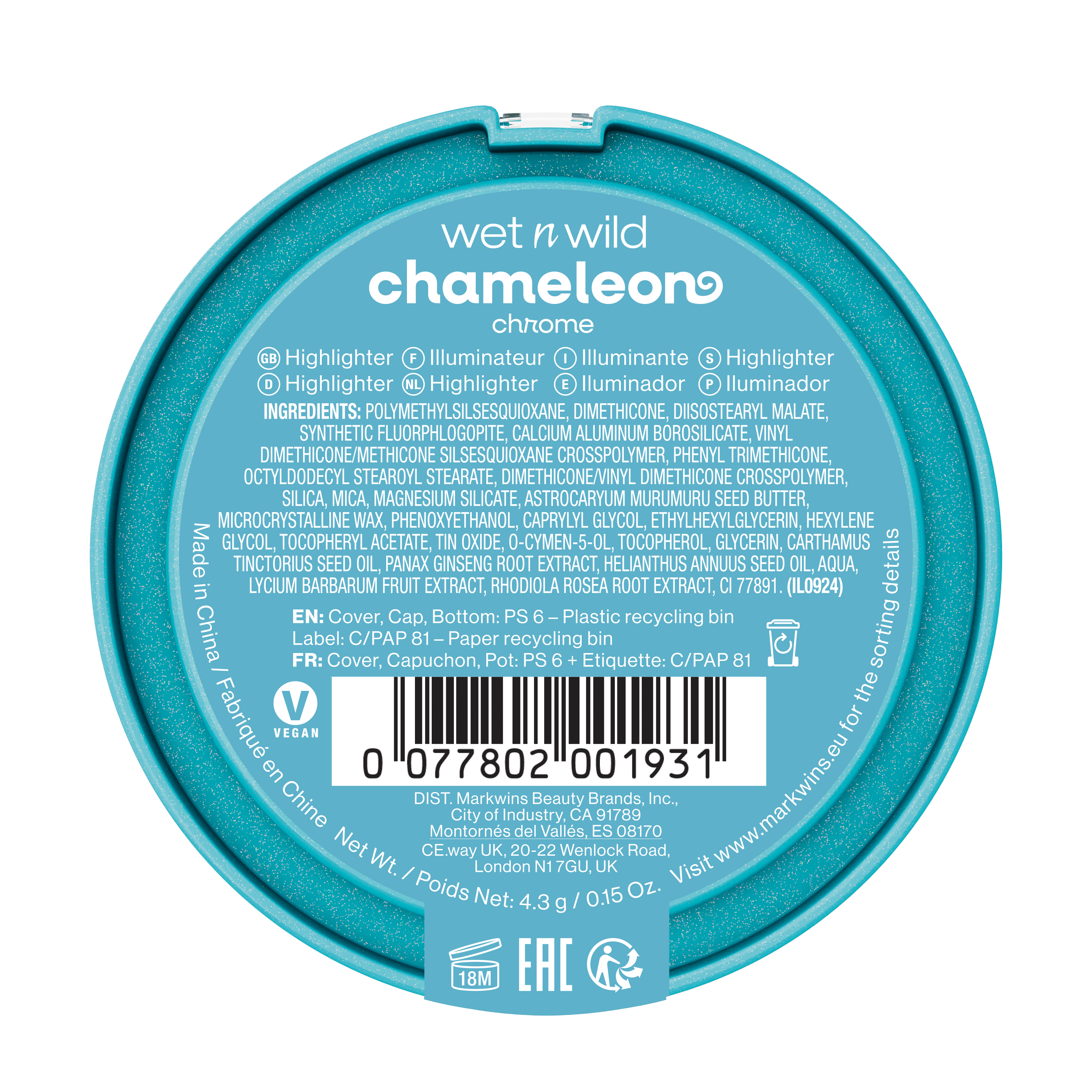 „Chameleon Chrome“ miltelių žymeklis Žymekliai