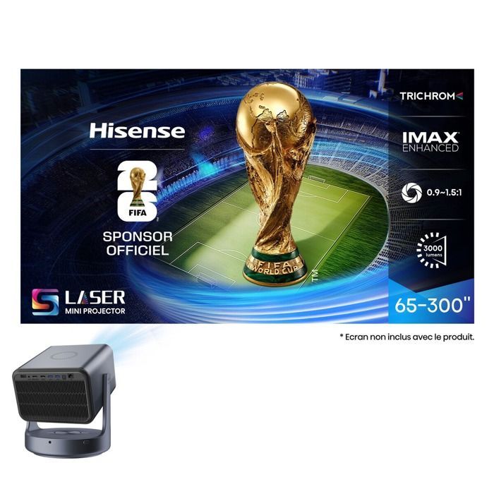 Mini proiettore - HISENSE - Trichroma C2 - Ultra HD 4K - 3000 Lumen - Wifi/Bluetooth