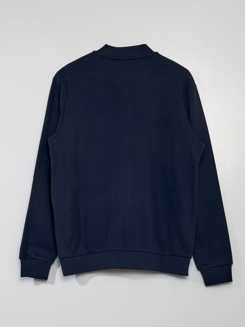 Trui met rits - BLAUW