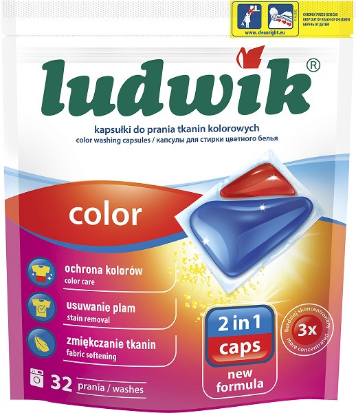 Kapsułki do prania 2w1 Ludwik COLOR 2 in 1 caps