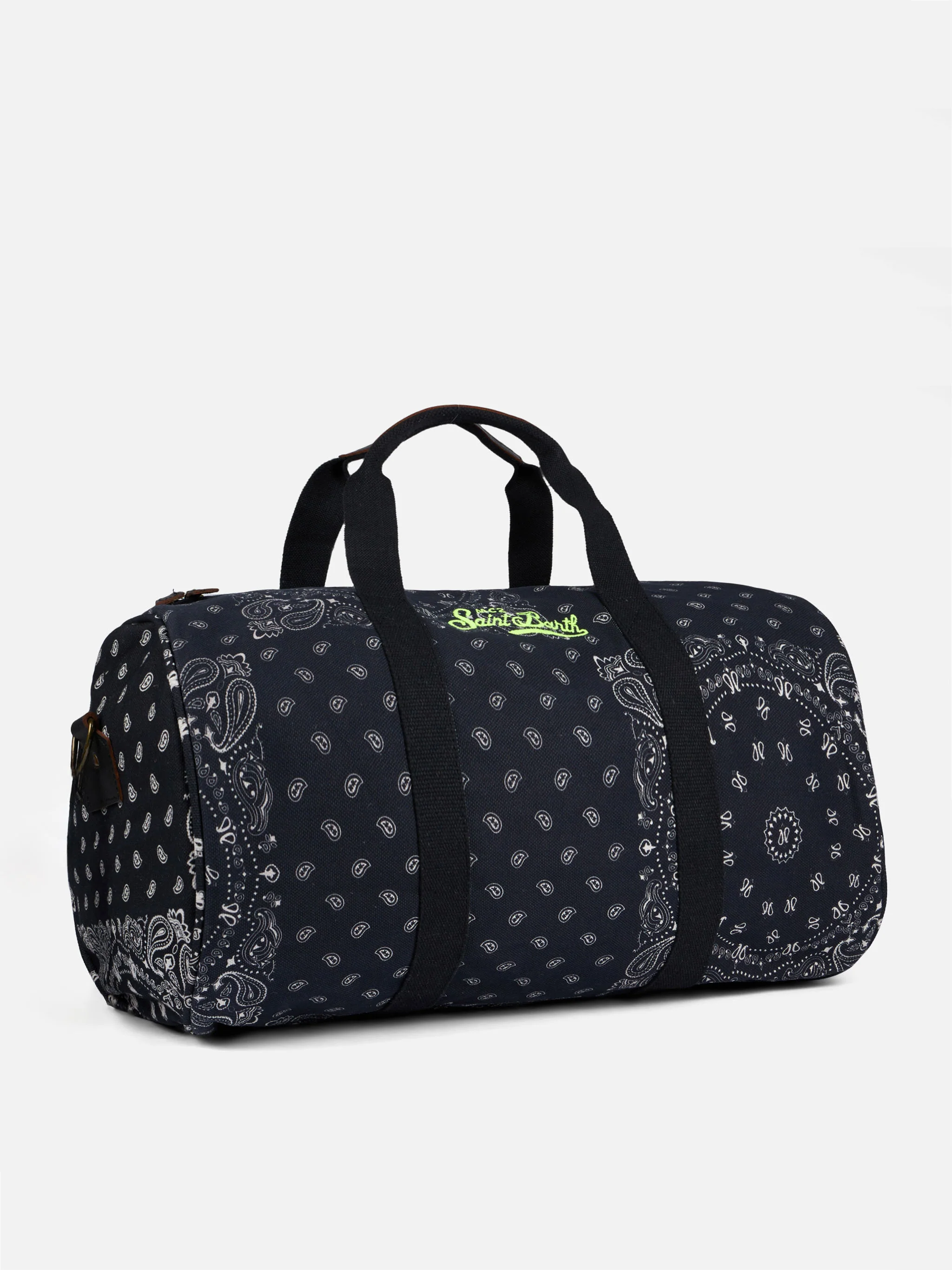 Zwarte reistas met bandana-print