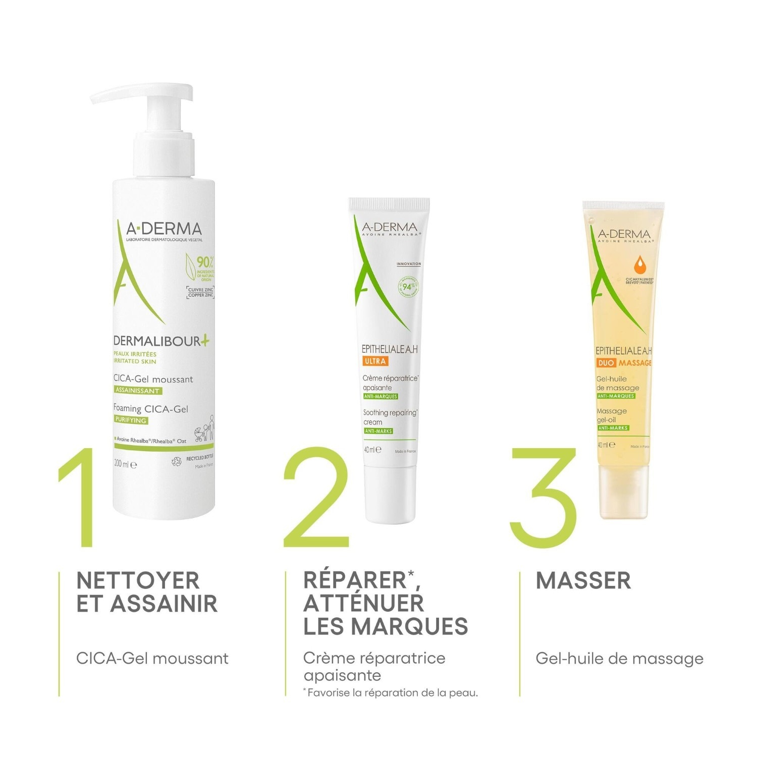 A-DERMA Crème réparatrice apaisante anti-marques