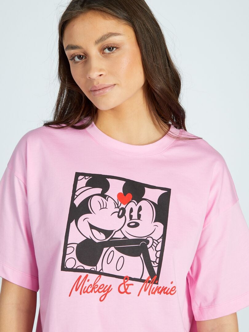 Pijama largo de Minnie Mouse y Mickey Mouse - 2 piezas - ROSA