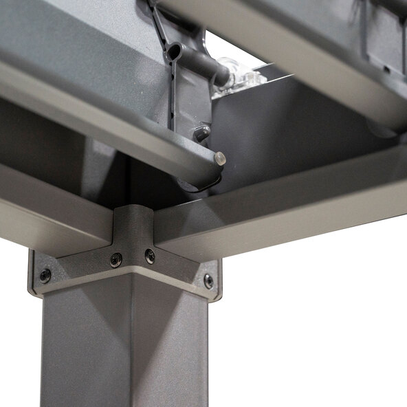 Paviljong og carport med lamelltak, antrasitt, 3 x 5 m