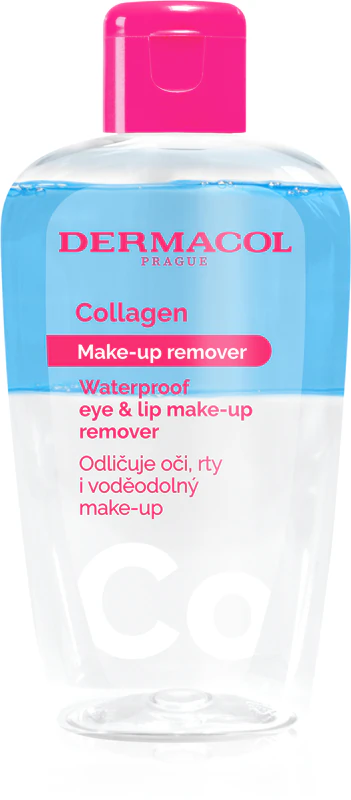 Dermacol Collagen líquido bifásico para remoção de maquiagem à prova d'água dos olhos e lábios