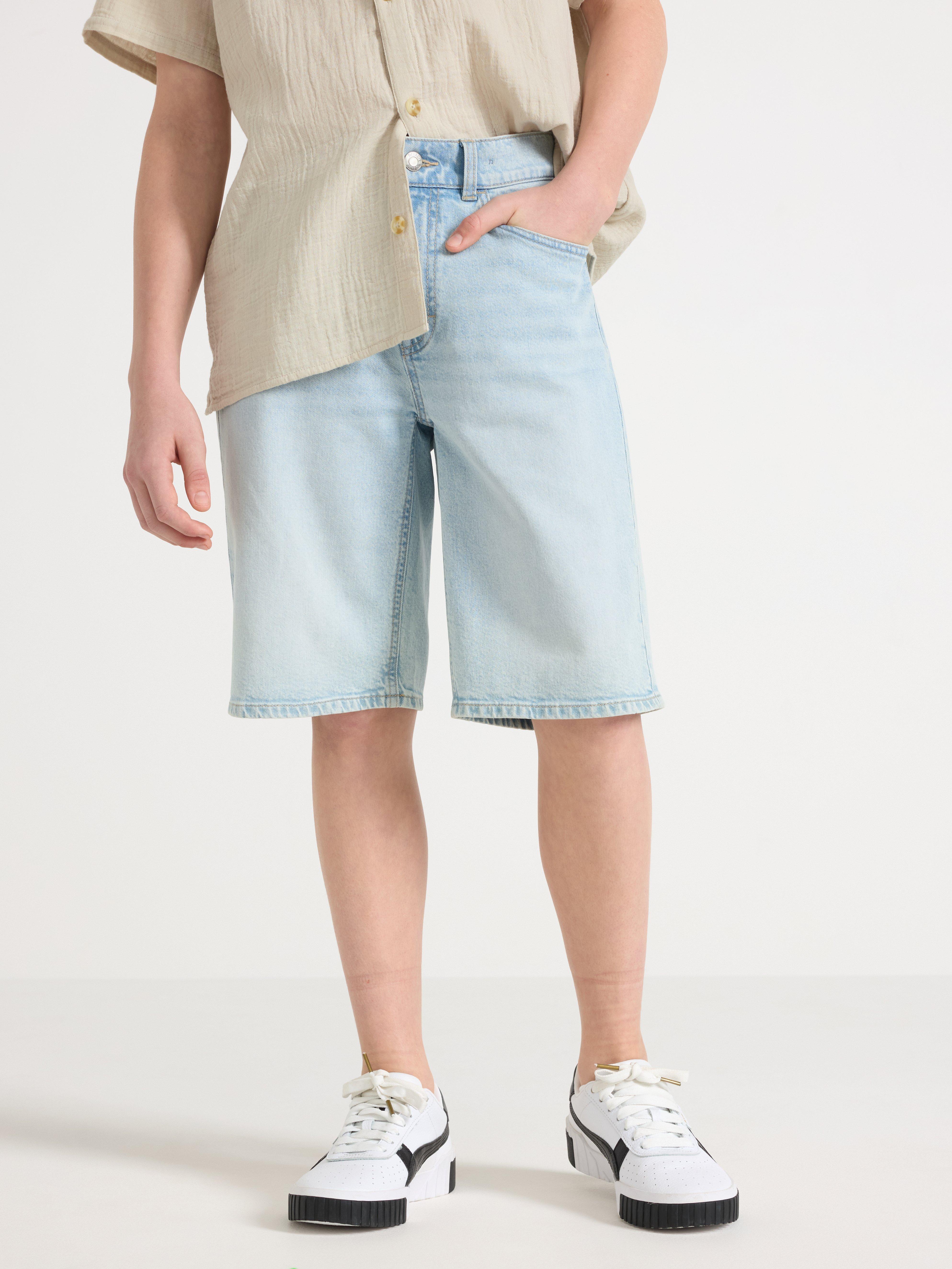 Pantalones cortos vaqueros de pierna recta VILGOT, mezclilla clara