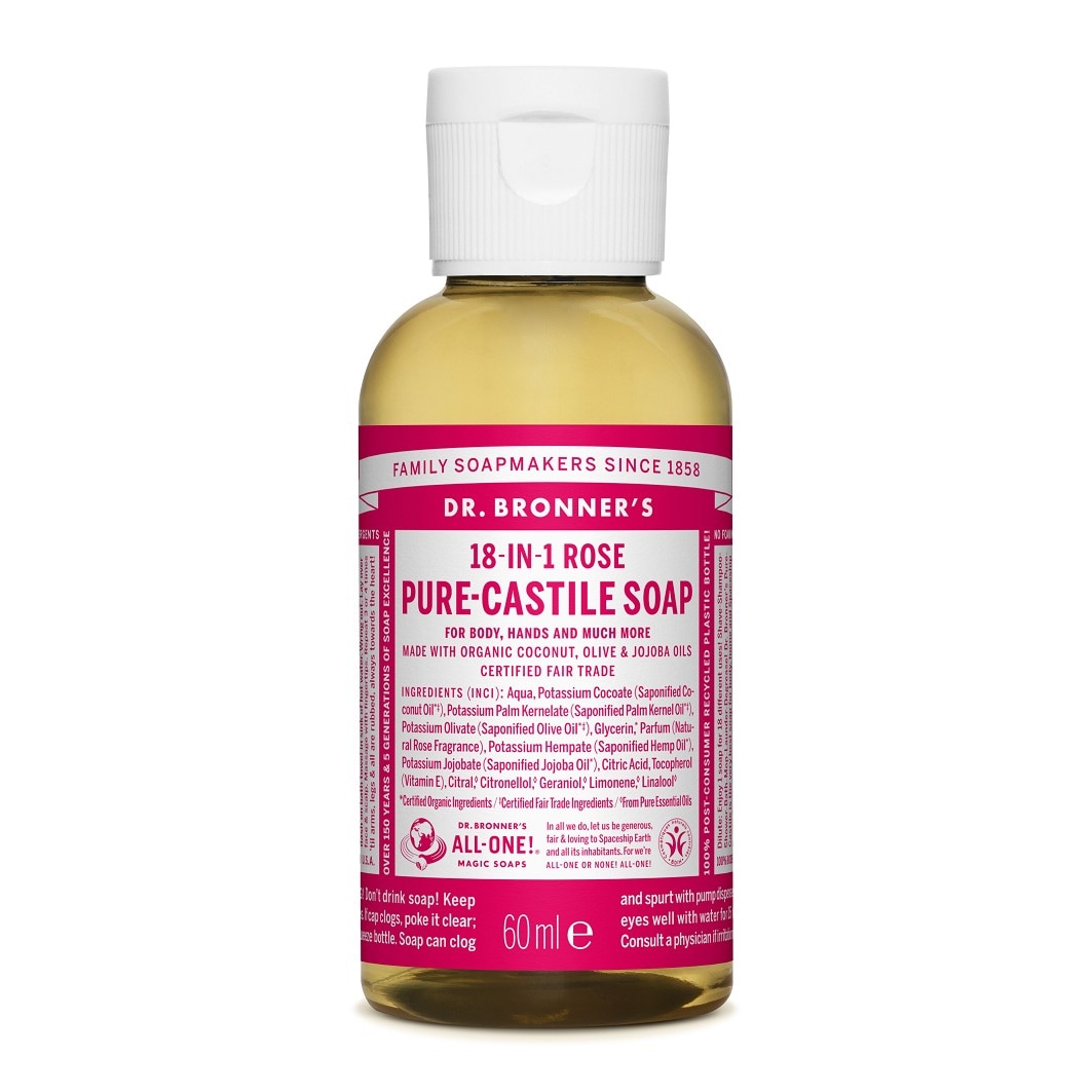 Savon pour les mains à la rose Dr. Bronner's - 60 ml