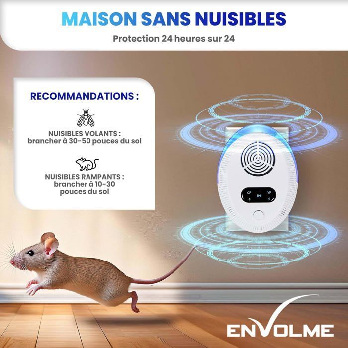 Ultrasons pour Chauve-Souris - Ultrasons Anti Rongeurs - Repulsif Ultrasonique - Anti Cafard - Ultrason Insecte.