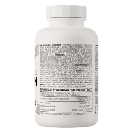 OstroVit Vitamin D3 + K2 + Kalcium