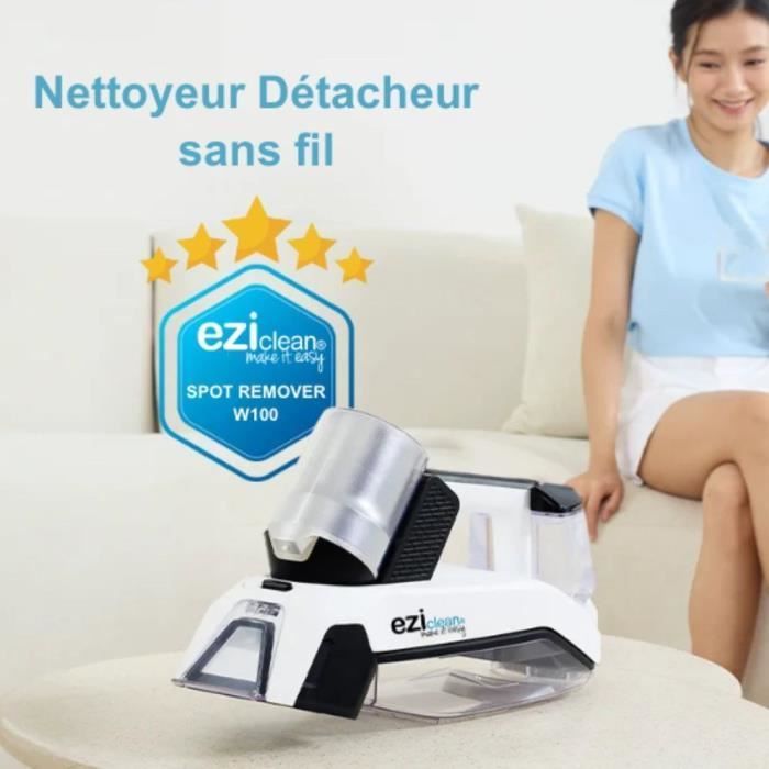 Shampouineuse sans fil - EZICLEAN SPOT REMOVER W100 - 8 000 Pa - Conception Portable & Légère