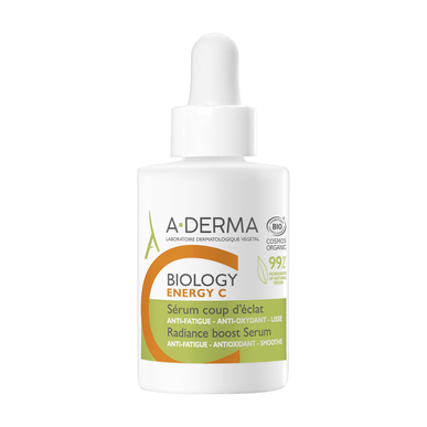 A-Derma Biology Energy C serumas Coup d'éclat Gaivus gelinis serumas Spinduliavimas Vitaminas C 30 ml 30 ml