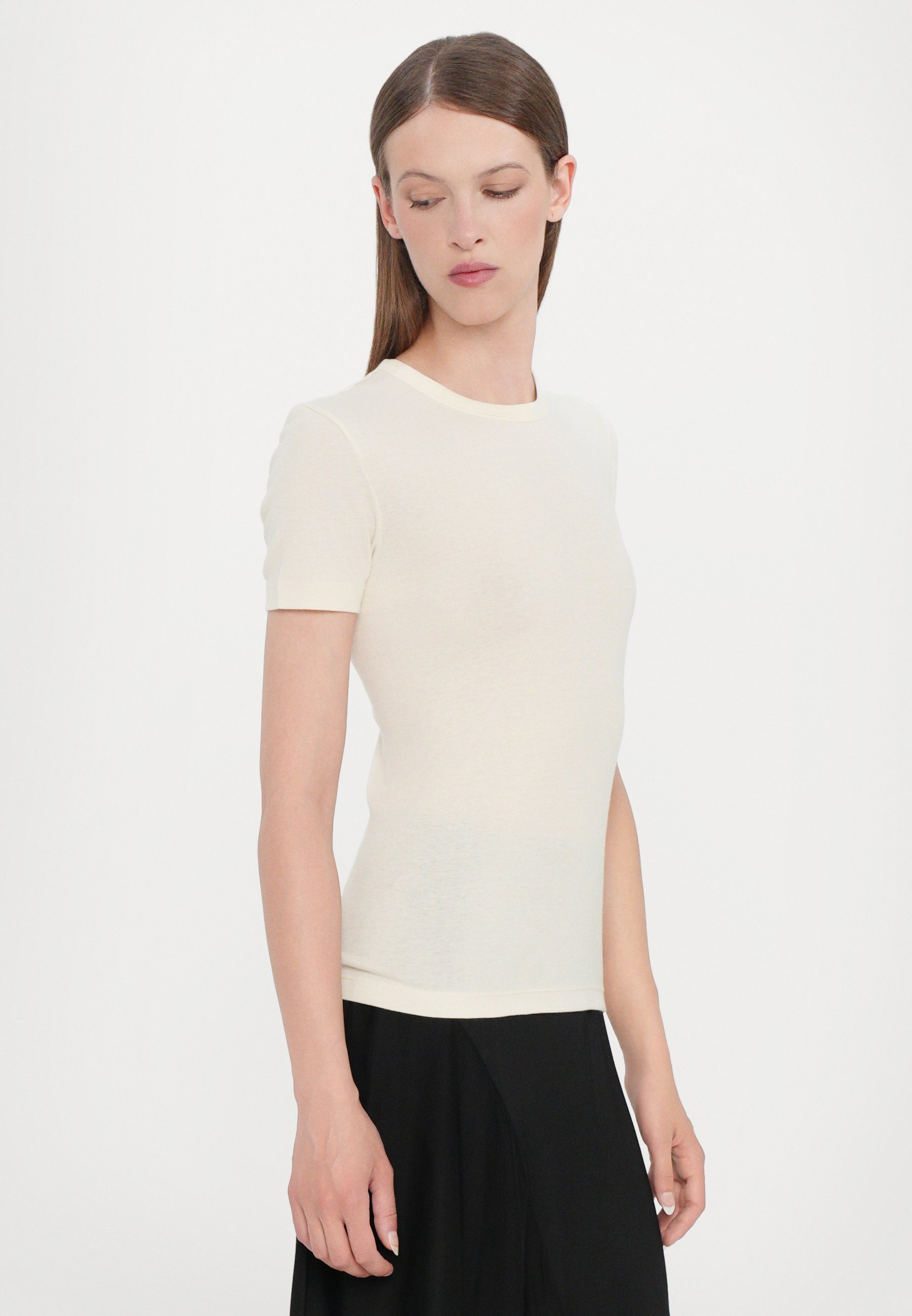 Helmut Lang SHRUNKEN TEE - Basic T-Shirt - weiß