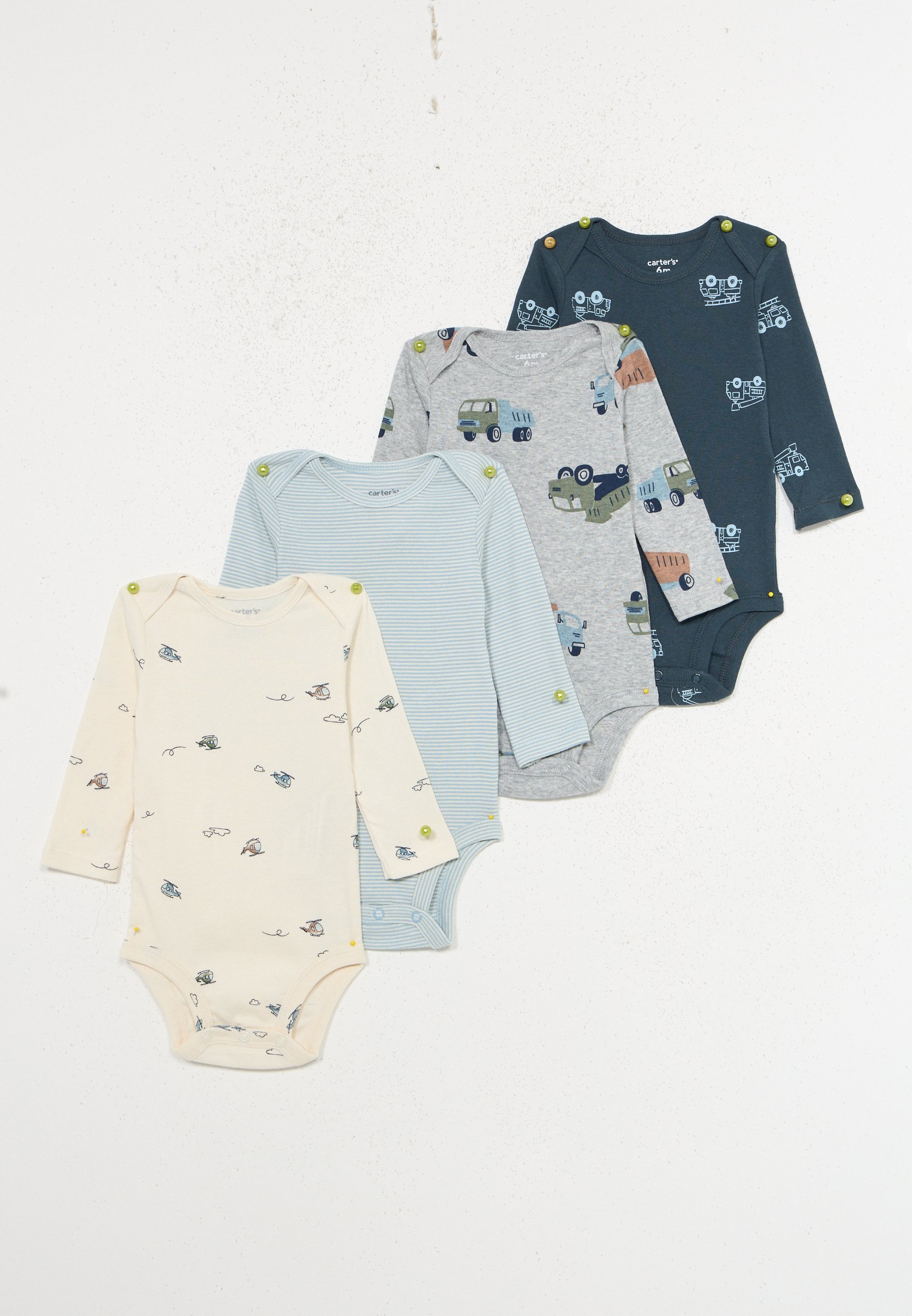Confezione da 4 body a maniche lunghe Carter's - Body - blu scuro/blu chiaro/bianco sporco