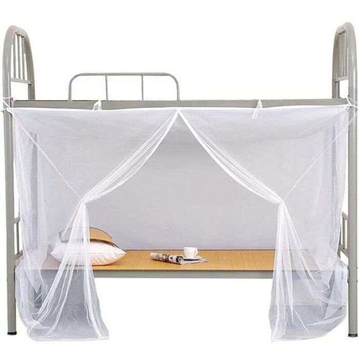 Mosquito net - NAMOTU - 1.4 m high - 1 x 2.0 m - Breathable polyester - Easy installation